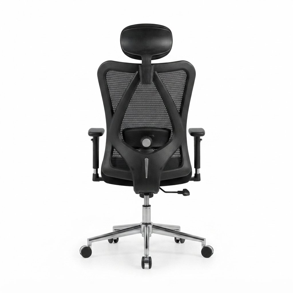 Office Desk Chair, Ergonomic Computer Chair with Adjustable Headrest and Lumbar Support,High Back Executive Swivel Chair(Black)