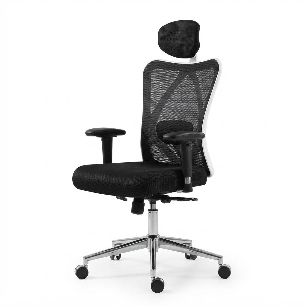 Office Desk Chair, Ergonomic Computer Chair with Adjustable Headrest and Lumbar Support,High Back Executive Swivel Chair - Image 3