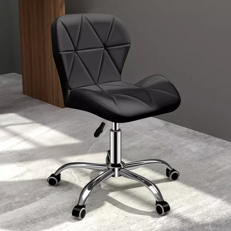 Computer Desk Chair Black Velvet Fabric Office Chair Height Adjustable Upholstered Seat Swivel Chair For Desk Home Office - Image 7